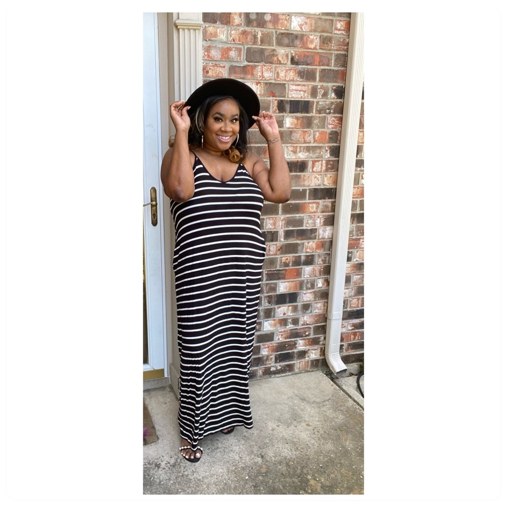 Black Striped Maxi
